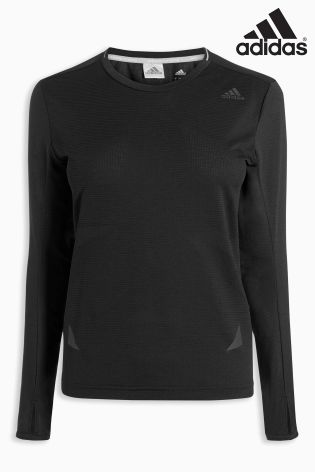 adidas Run Black Long Sleeve Tee